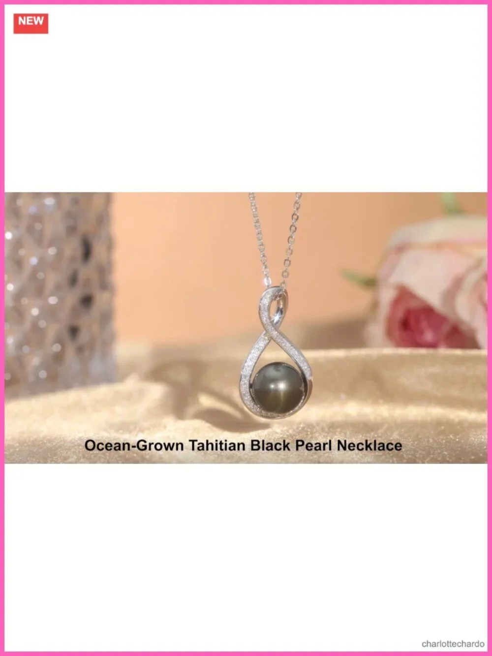 Genuine Tahitian Black Pearl Necklace 9-13mm AAAA Sterling Silver 18k Gold